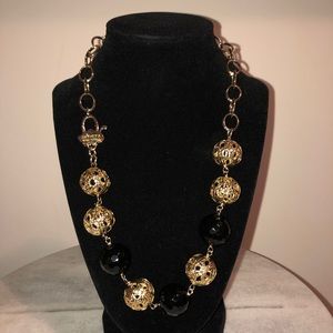 🌕Invicta gold tone necklace with black accents